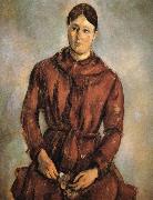 Paul Cezanne, to wear red clothes Mrs Cezanne